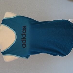 Adidas Tank Top Climalite Aqua Blue Women's Size Medium Breathable